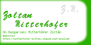 zoltan mitterhofer business card